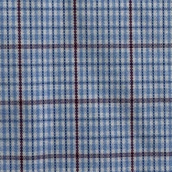 Brooks Brothers Long Sleeve Button Up Shirt Cotton Men 18 35 Regent Blue Red - Picture 4 of 13